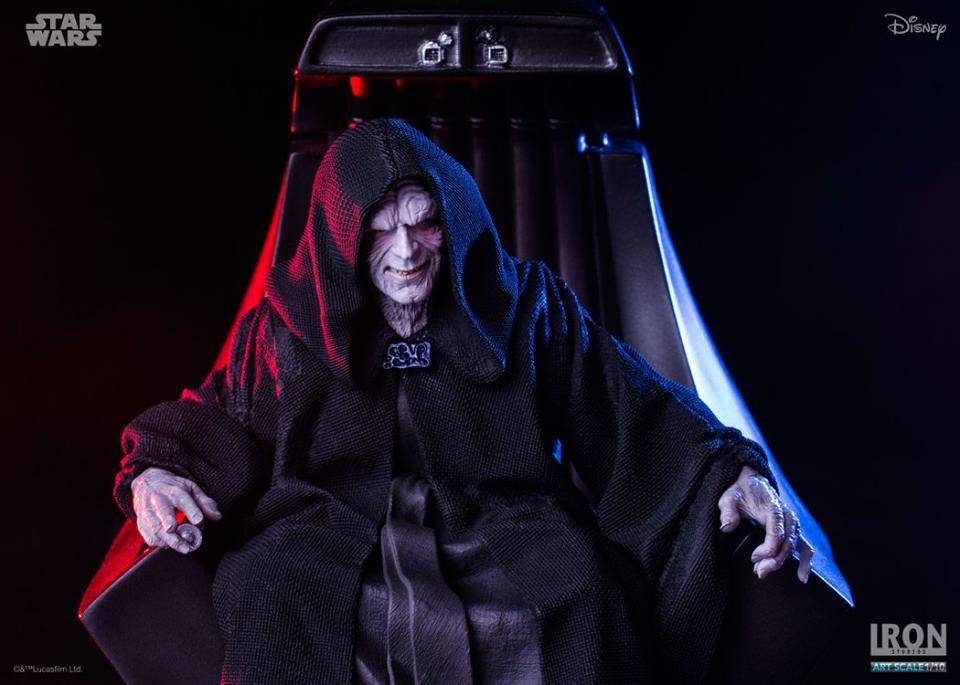 Emperor Palpatine in Throne Chair Polystone Statue 1/10 Iron Studios