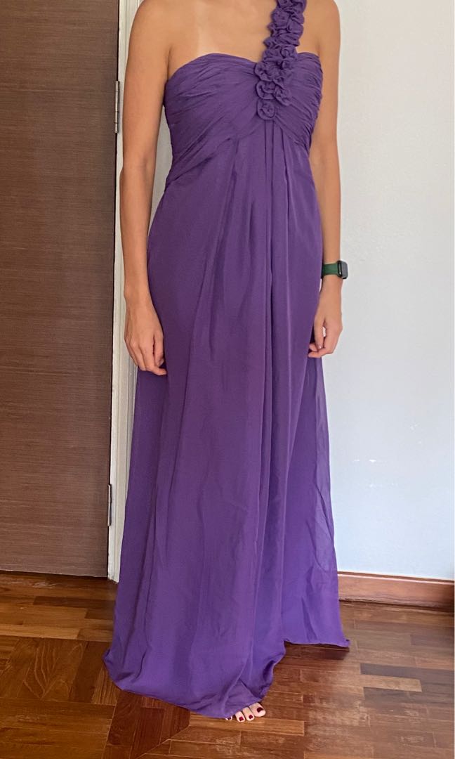 Evening Gown Dress in royal purple Women s Fashion Dresses
