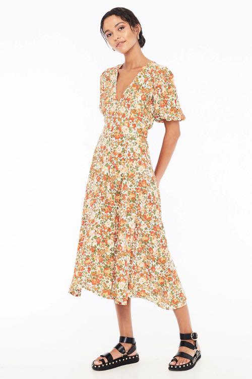 faithfull delia midi dress