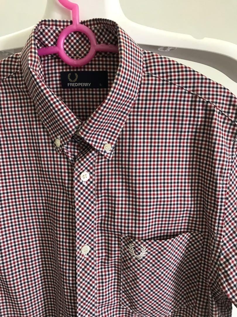 Fred perry store checkered shirt