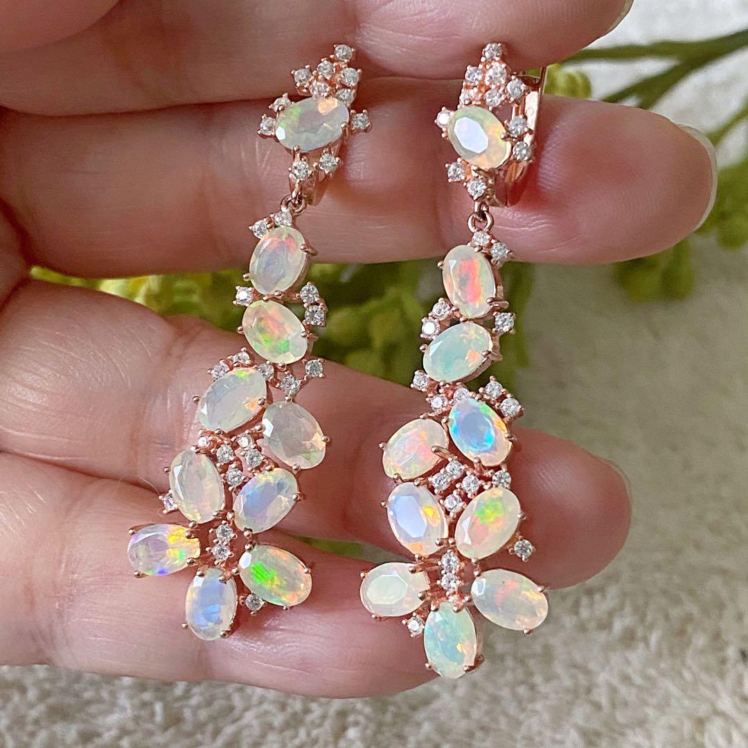 Genuine fire opal earrings online