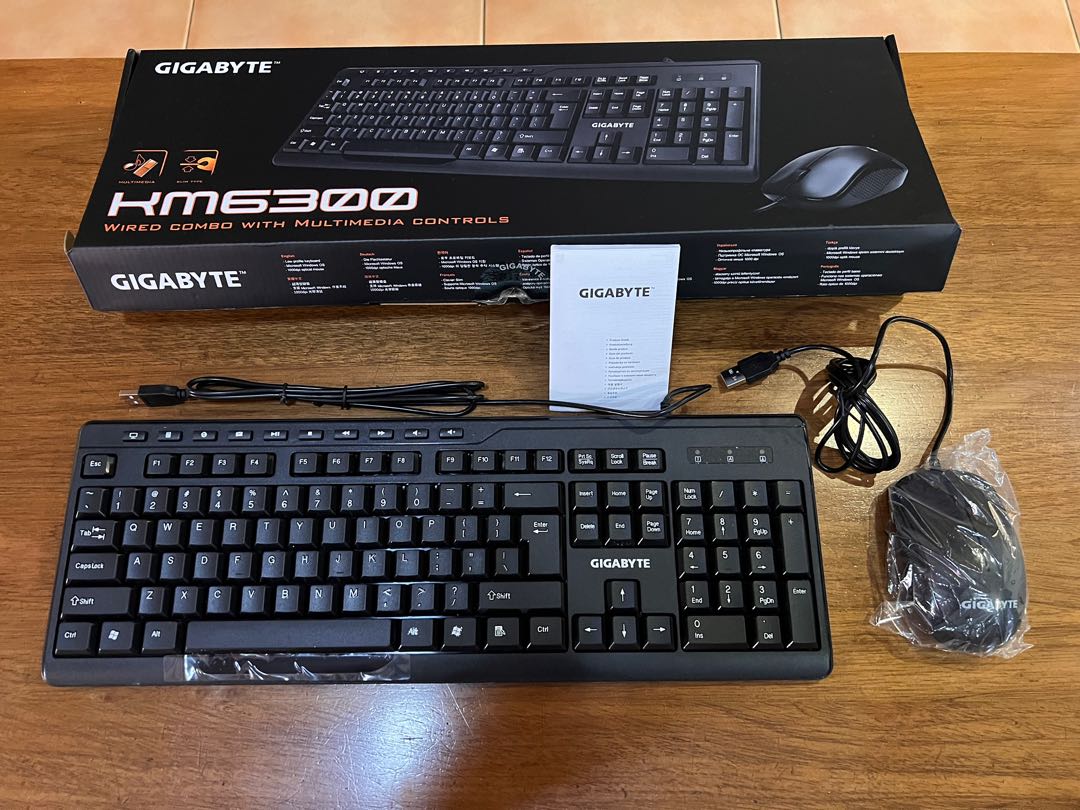 Gigabyte USB keyboard and mouse set. KM6300, Computers & Tech, Parts