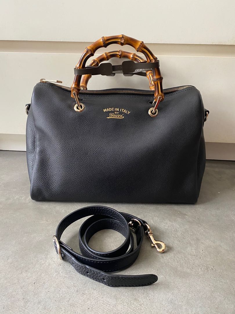 Gucci bamboo boston top bag