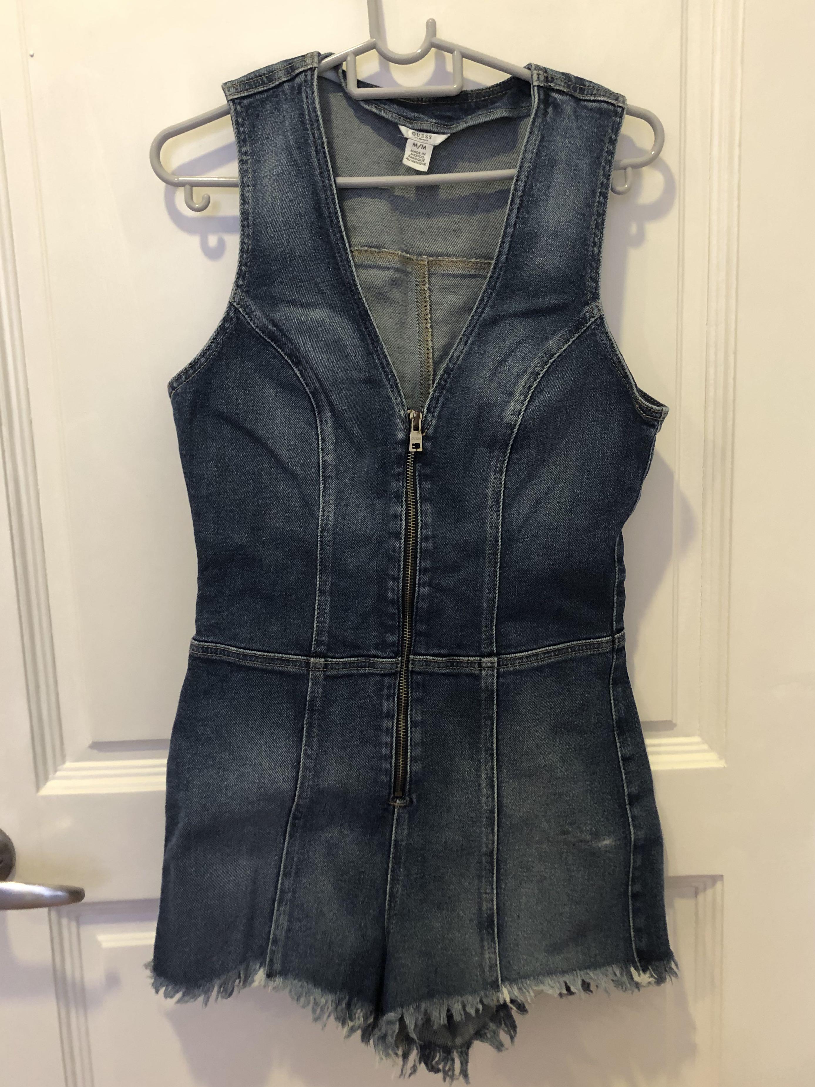 Guess denim romper 5 off with 2nd item Women s Fashion Dresses Sets Rompers on Carousell