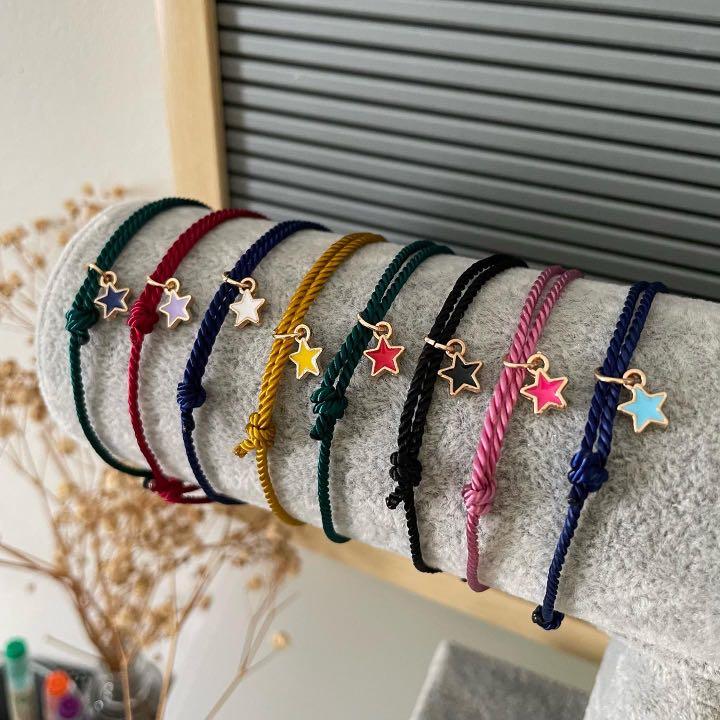 50 Pcs Star Shaped Friendship Bracelet Adjustable Star Bracelet Wish  Bracelets for BFF Women Men Girls Kids Christmas Gifts, Cotton, waxed  cotton rope : Amazon.sg: Fashion