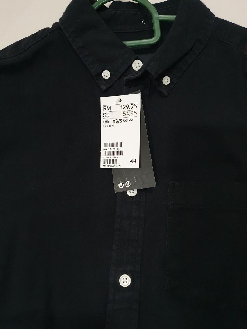 H and m deals black long sleeve top