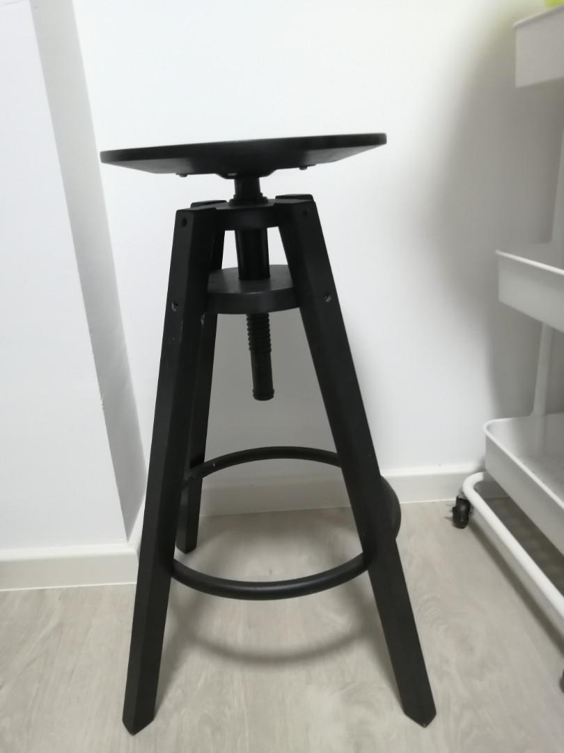 Ikea Dalfred Black Bar Stool, Furniture & Home Living, Furniture, Chairs on Carousell