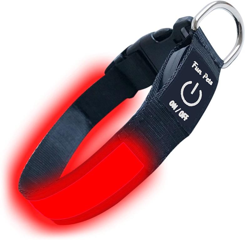 PetSol USB Rechargeable LED Collar Rot