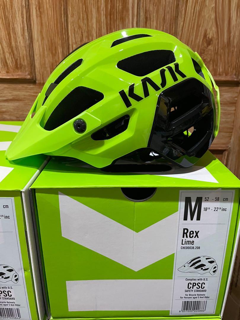 Kask Rex MTB Bike Helmet Medium Lime Green (Category: Bicycles) located in Mandaluyong City. Submitted by emes9 (Listing ID 1128643771, Image 2). Description: Brand New Kask Rex MTB helmet with multiposition visor. Rex has optimum airflow with 20 perfectly placed vents Can mount a Gopro vid cam. Made in Italy.