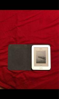 Kobo with Red Faux Leather Case