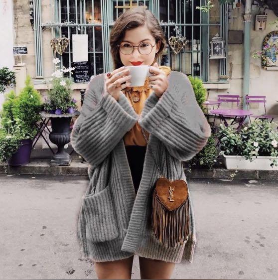 Korean oversized sale cardigan