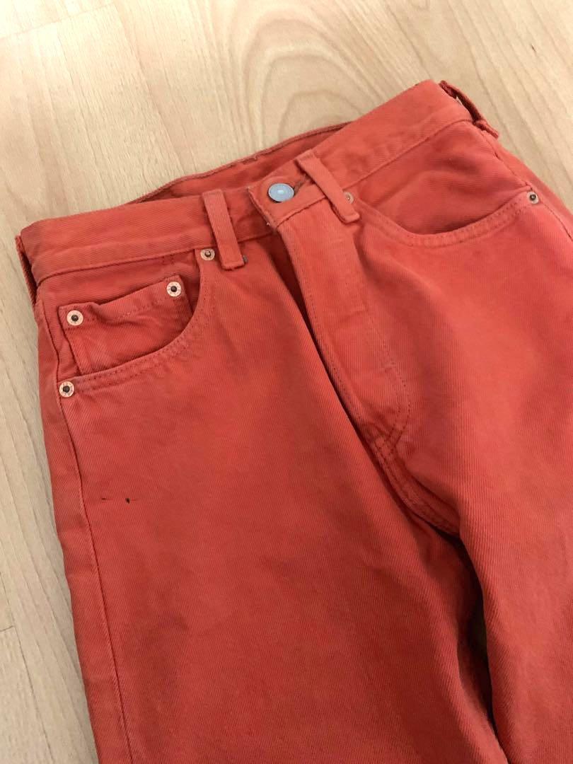 LEVI'S - 501 orange / rust jeans (26), Women's Fashion, Bottoms, Jeans on  Carousell