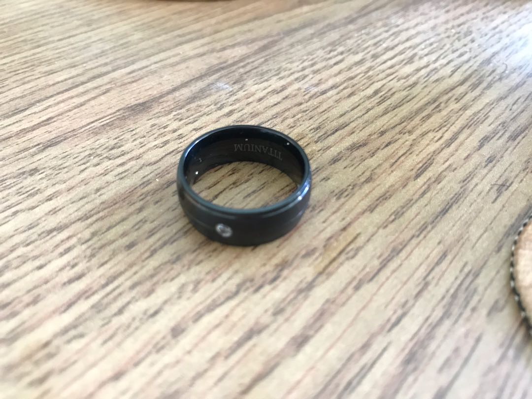 Matte black titanium ring store