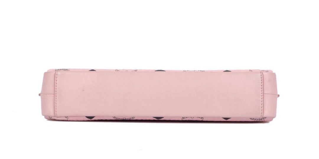 MCM Millie Top Zip Visetos Soft Pink Crossbody Bag, Women's Fashion