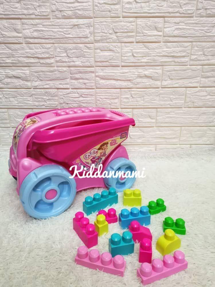 Mega bloks pull along wagon pink discount