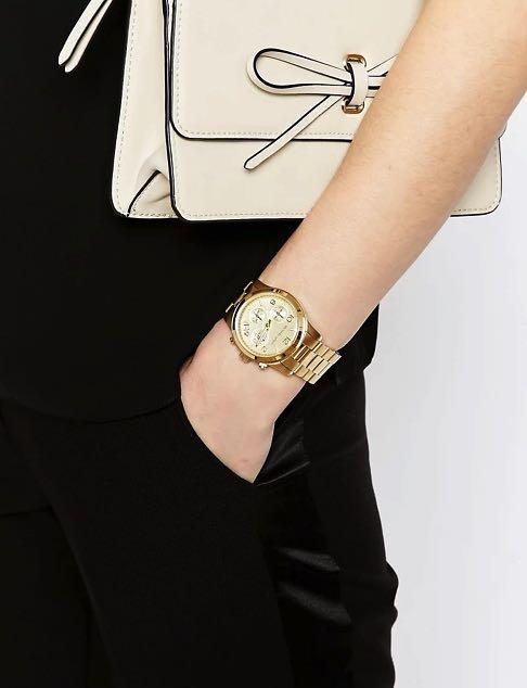 Michael Kors Gold Watch, Fesyen Wanita 