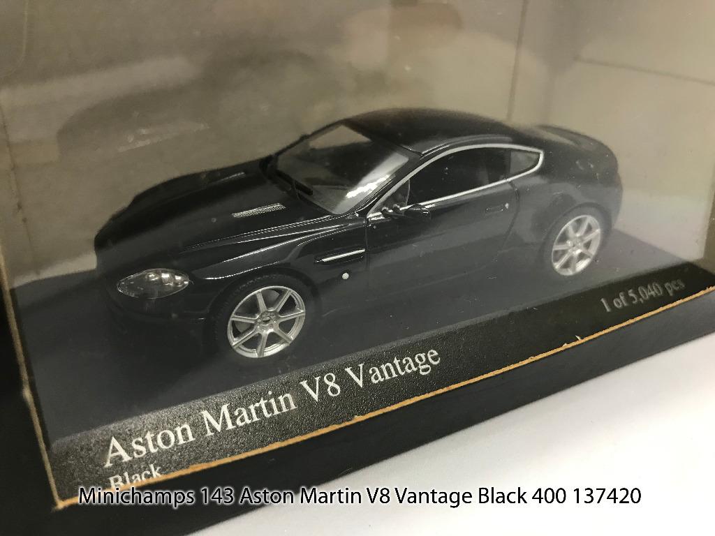 Minichamps 1:43 Aston Martin V8 Vantage Black 400 137420, 興趣及遊戲, 玩具 遊戲類-  Carousell