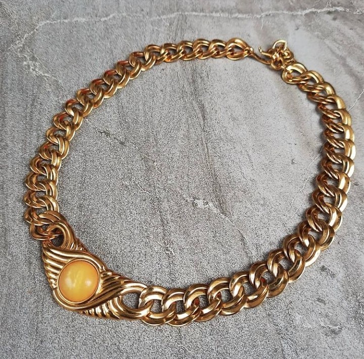 MONET GOLD TONE NECLACE, Fesyen Wanita 