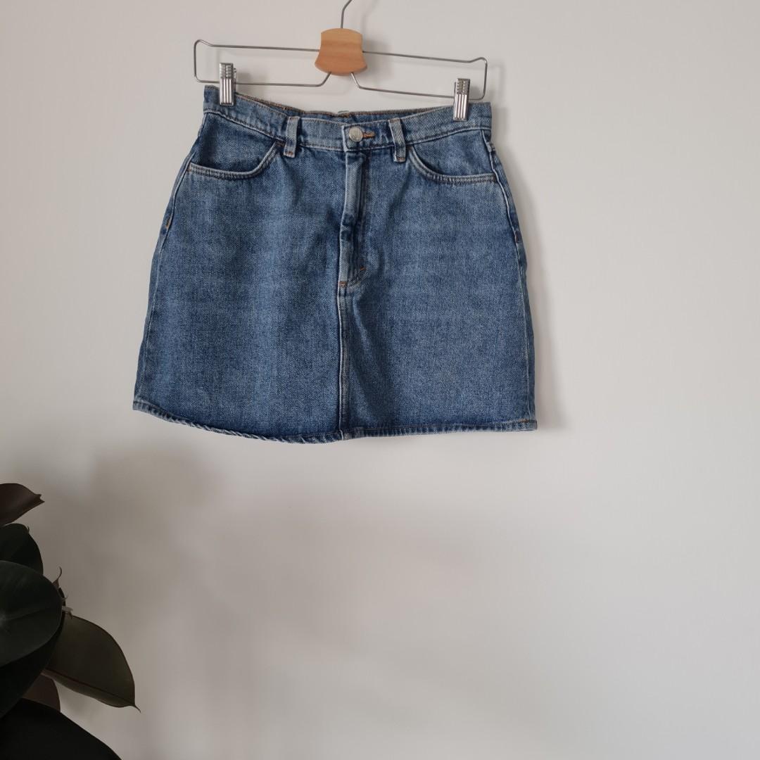 monki a line denim skirt