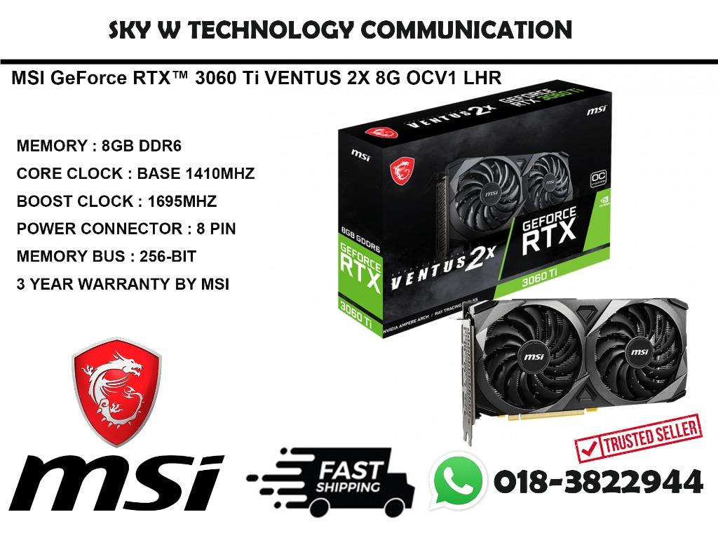 国内正規□ RTX3060TI VENTUS 2X 8G OCV1 LHR版 - 通販 - mateinbox.com.br