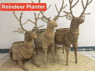 Christmas Decor Rattan Reindeer Decor Native Planter Decor