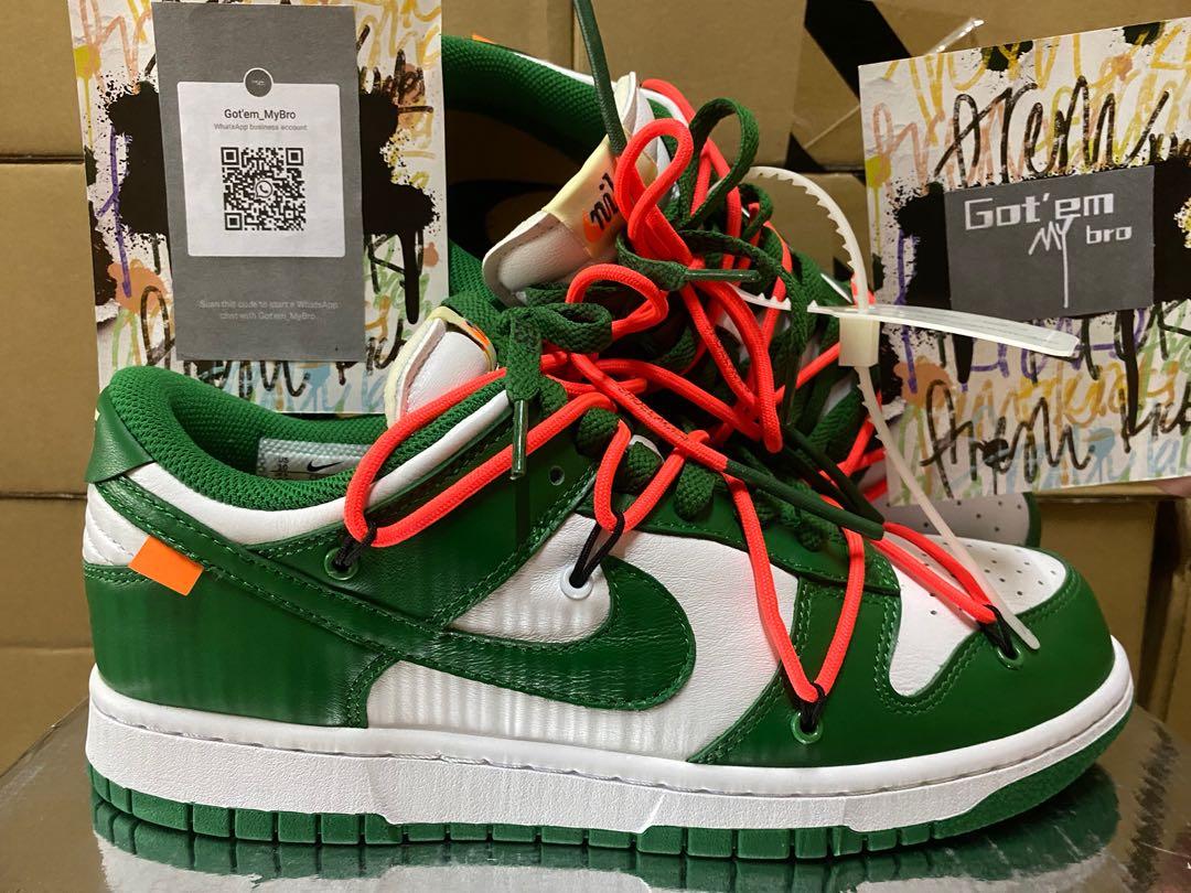 Nike off-white dunk low green 29