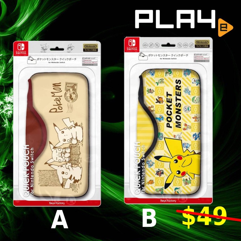 Nintendo Switch Keys Factory Sepia Graffiti Quick Pikachu Pouch Brand New Video Gaming Gaming Accessories Cases Covers On Carousell
