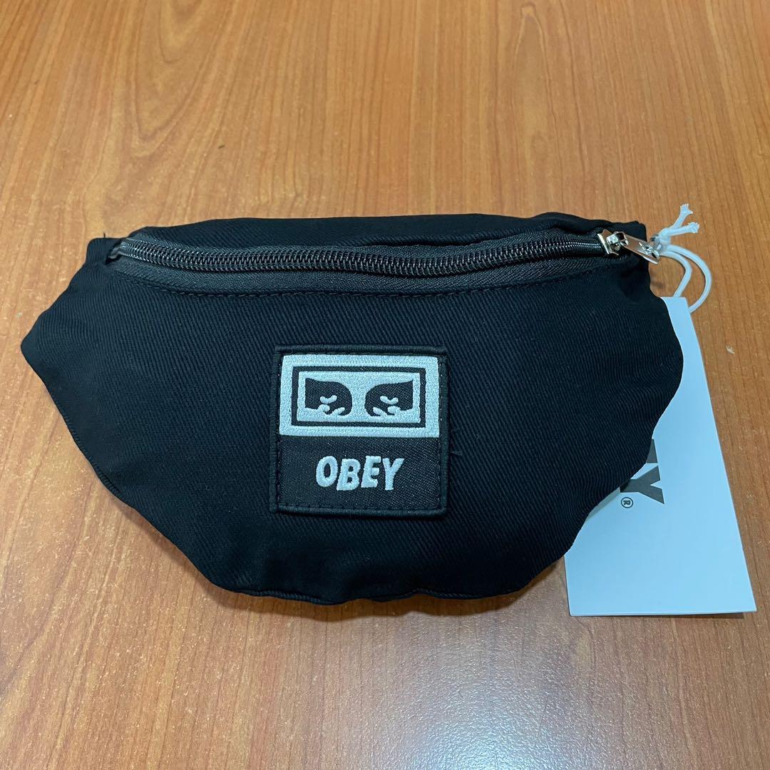 OBEY WASTED HIP BAG BLACK TWILL