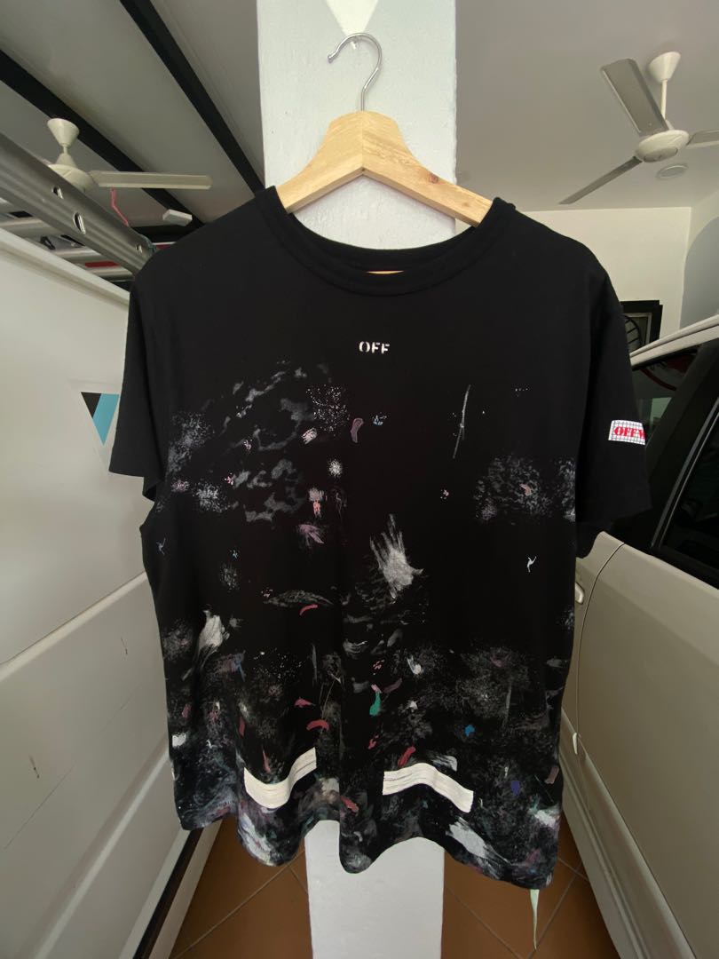 off white galaxy brushed tee