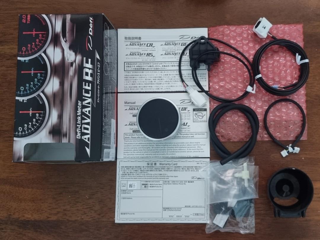 ORIGINAL Defi Boost Gauge 2 Bar with Sensor, Car Accessories