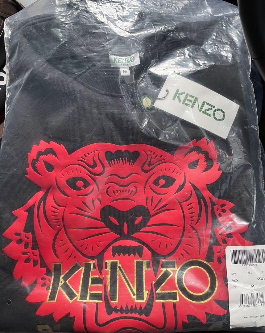 Original Kenzo Red Red Print Sweatshirt Black Red