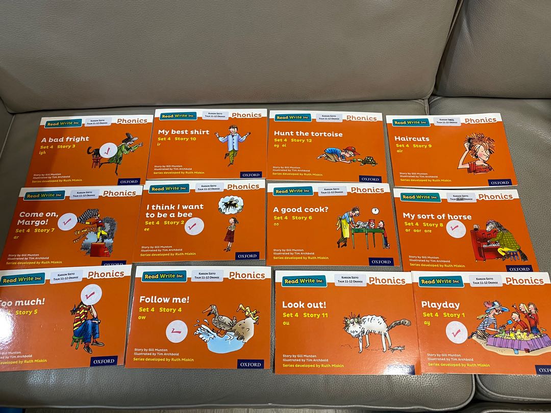 Oxford phonics RWI (orange) book 1-10, 興趣及遊戲, 書本 & 文具, 小朋友書 - Carousell