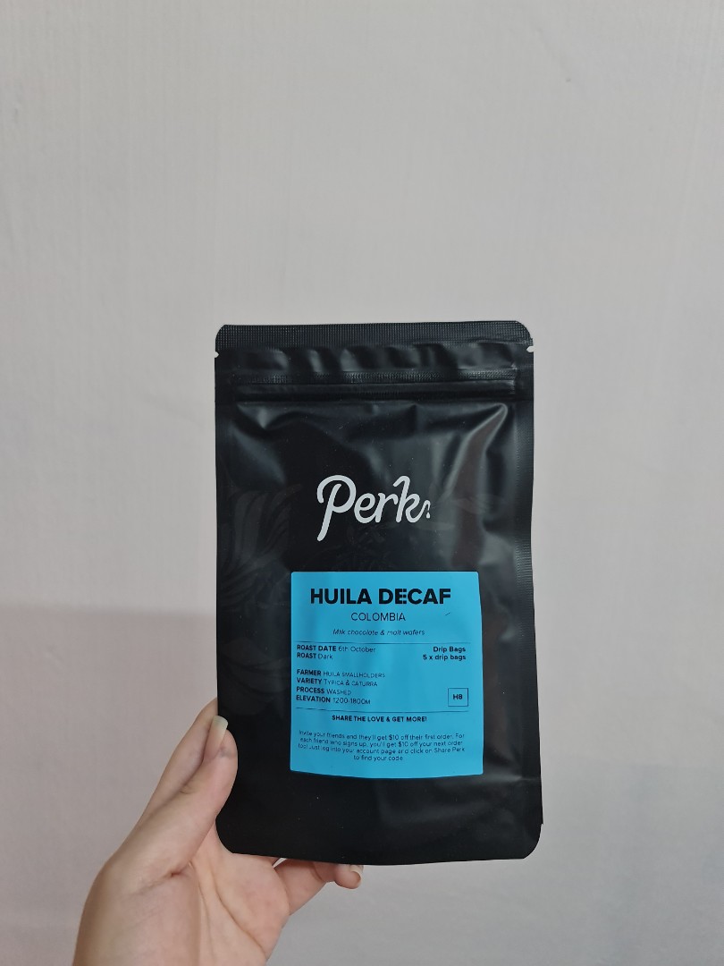 Perk Coffee Hula Decaf Drip Coffee Bags 