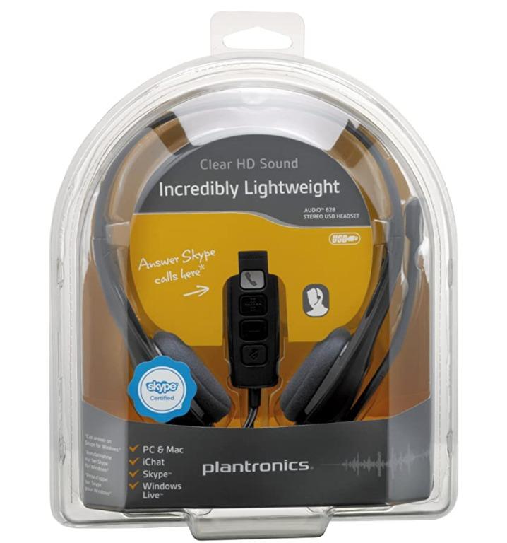 Plantronics .Audio 628 Headset (Category: Headphones & Headsets) located in Marikina City. Submitted by skowshop (Listing ID 1128682950, Image 2). Description: The perfect headset for online calls is the Plantronics Audio 628 Stereo USB Headset. Intuitive inline controls, Skype Certified, with DSP and noise-canceling mic to deliver crystal clear conversations. Features: > Easy to wear, easy to use > Skype Certified for a better chatting experienc