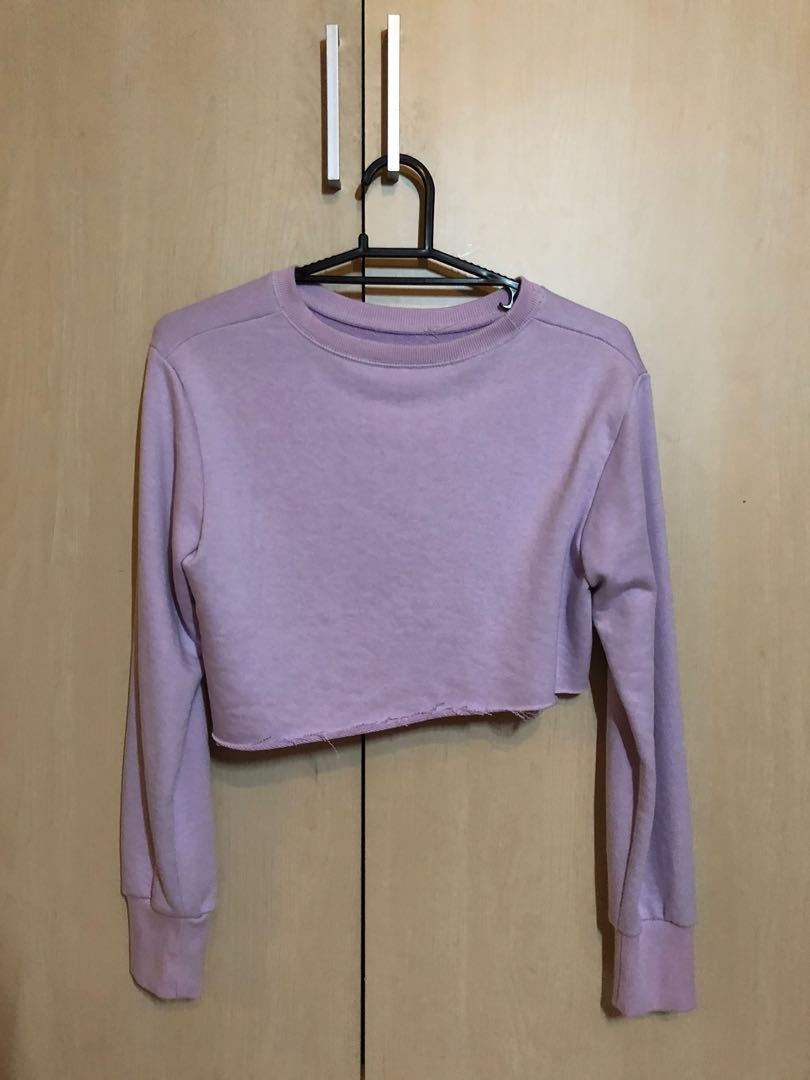 mauve cropped sweater