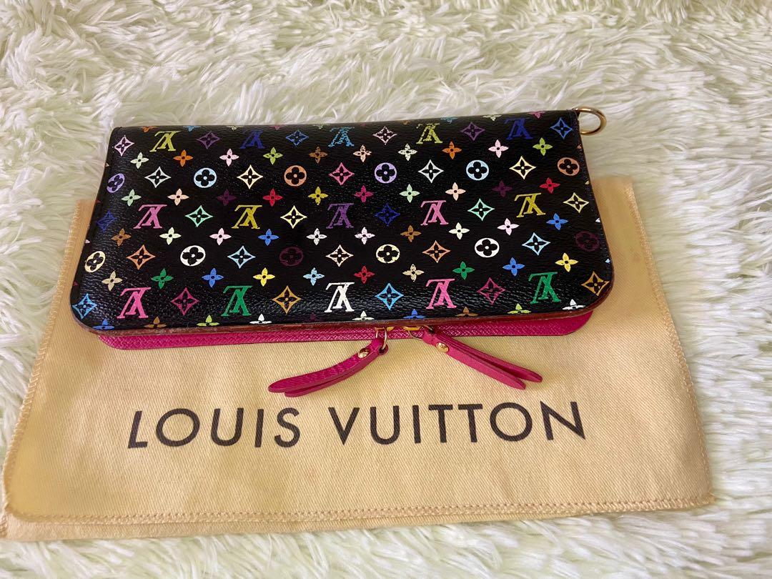 Louis Vuitton Black Monogram Multicolore Bluette Insolite Wallet