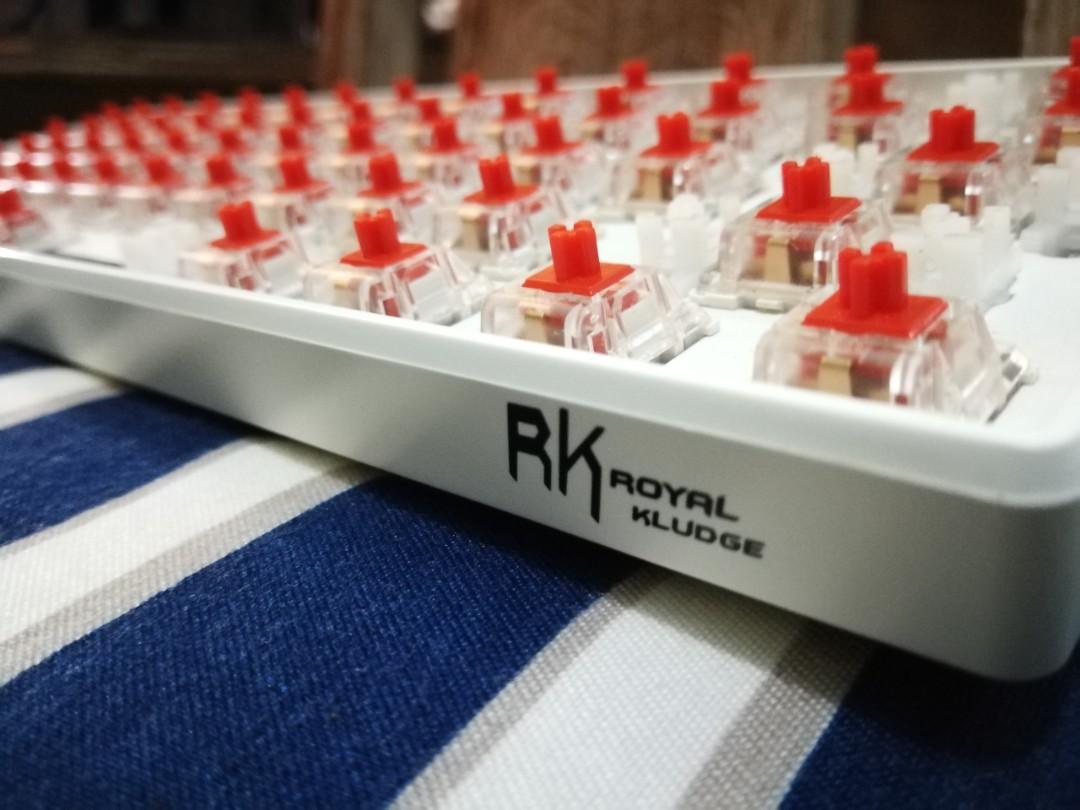 Red Dragon Rk61 ROYAL KLUDGE RK61 RK 61 RED SWITCH RGB MECHANICAL WHITE GAMING KEYBOARD ...