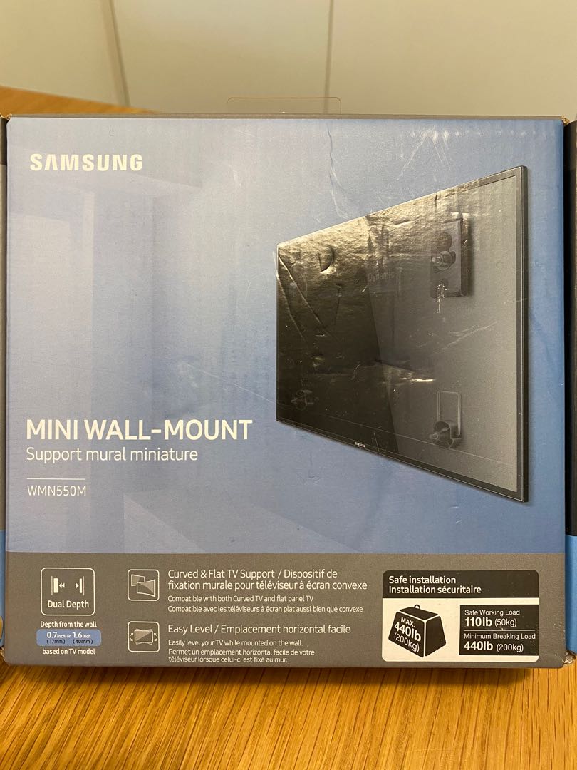 Samsung mini wallmount support mural miniature WMN 550, 家庭電器, 電視 & 其他娛樂, 電視組件及配件 Carousell