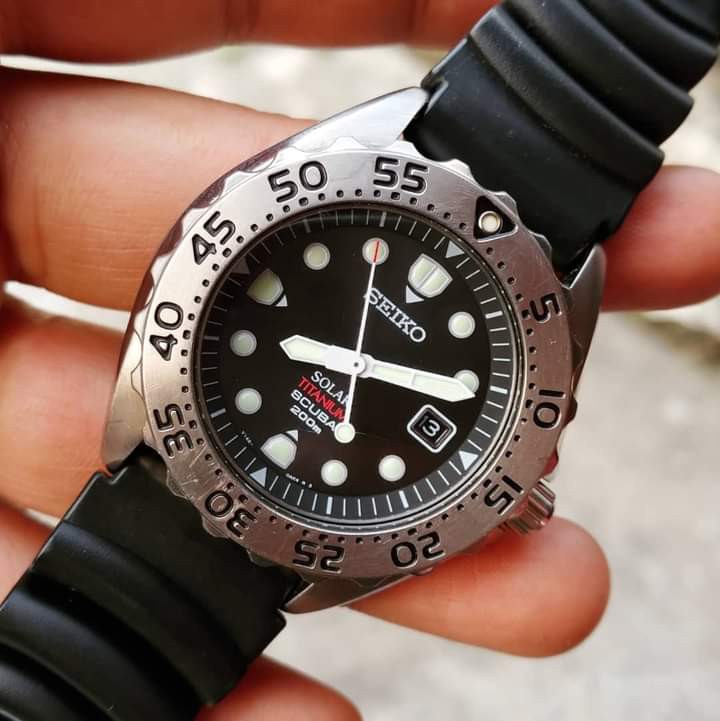 Seiko scuba titanium diver, Fesyen Pria, Jam Tangan di Carousell