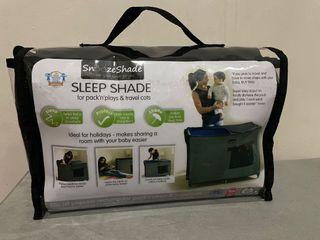 Snoozeshade sleep shade for pack and plays and travel cots