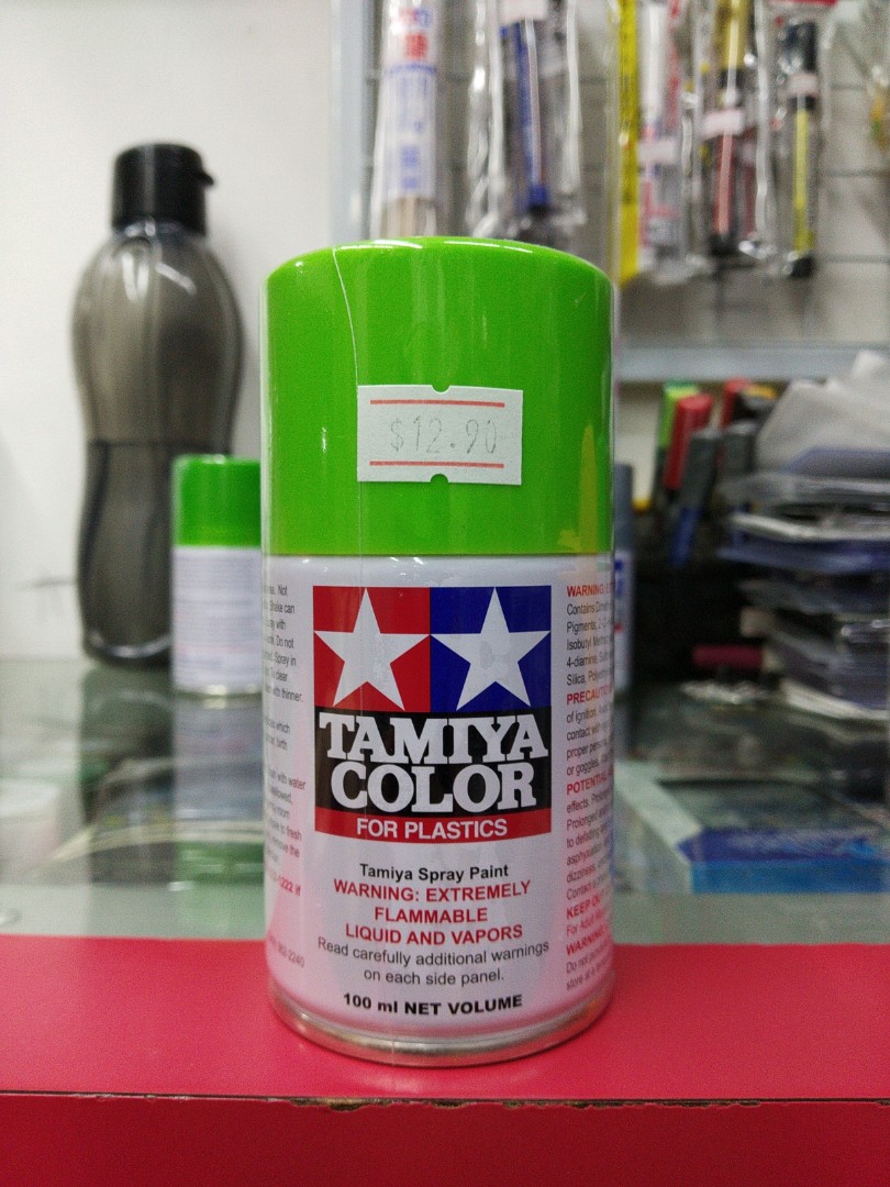 Tamiya TS22 Light Green Spray Paint For Plastic, Hobbies & Toys