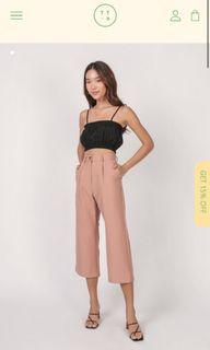 TTR the tinsel rack Mallory cropped top (black)