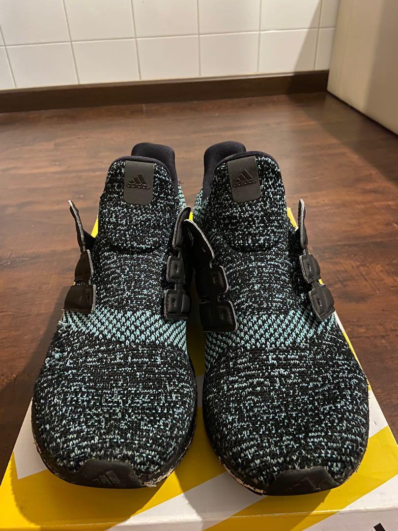 Mens ultra boost core black true green clearance