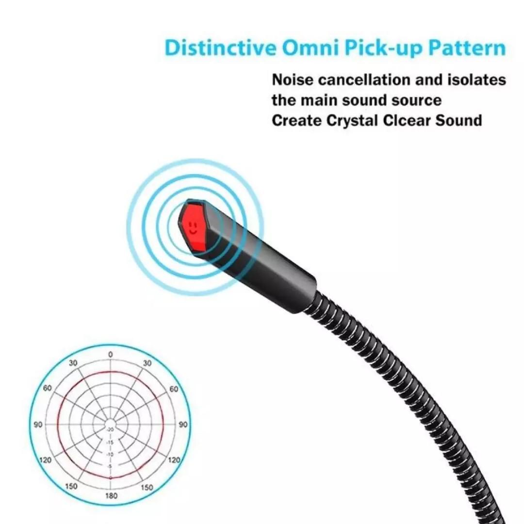 USB Interface Flexible Stand Studio Speech Omnidirectional Microphone ...