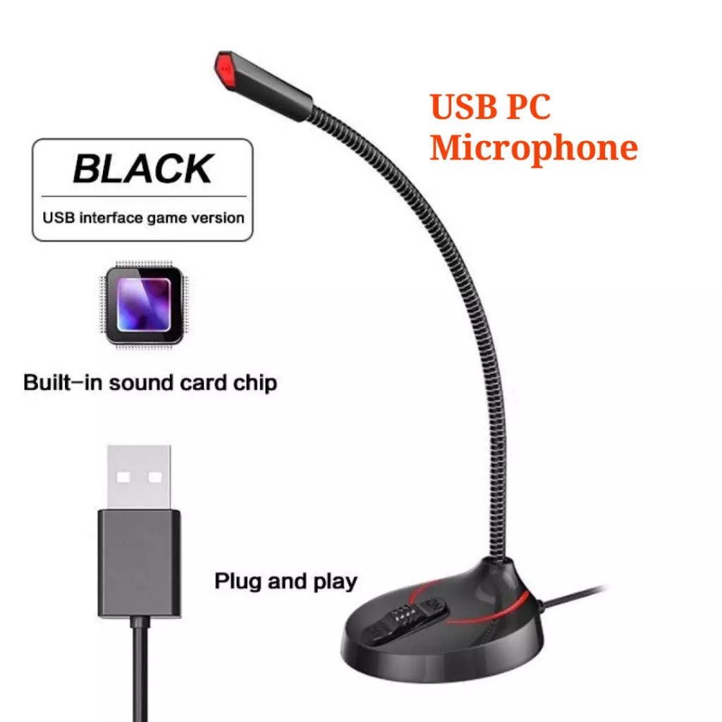 USB Interface Flexible Stand Studio Speech Omnidirectional Microphone ...