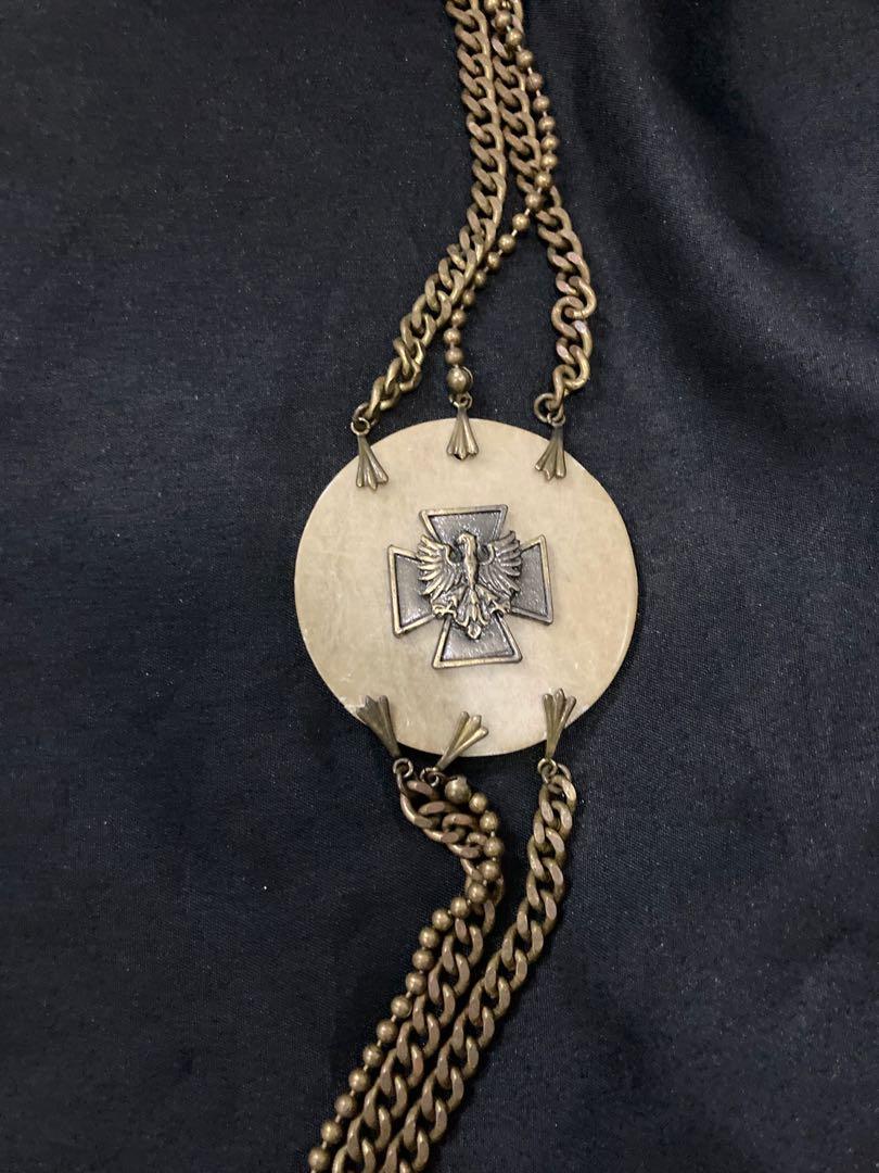 Vintage brass necklace top