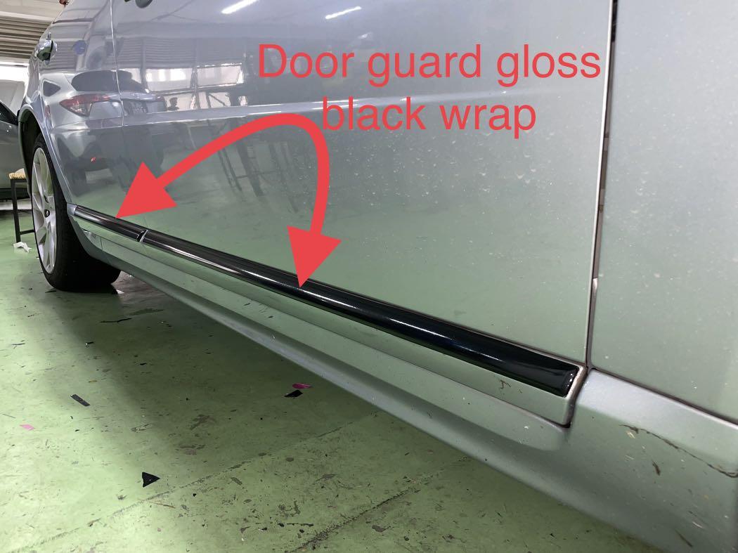 Volvo S80 car, front grille dechrome, window trim, door guard trim