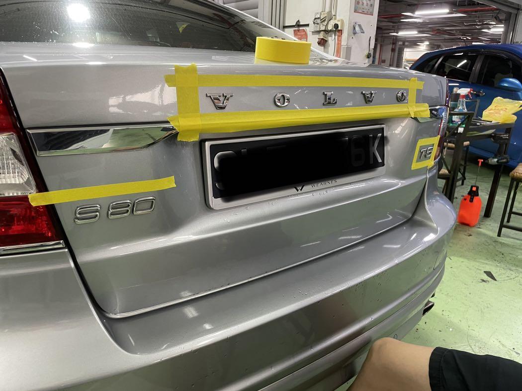 Volvo S80 car, front grille dechrome, window trim, door guard trim