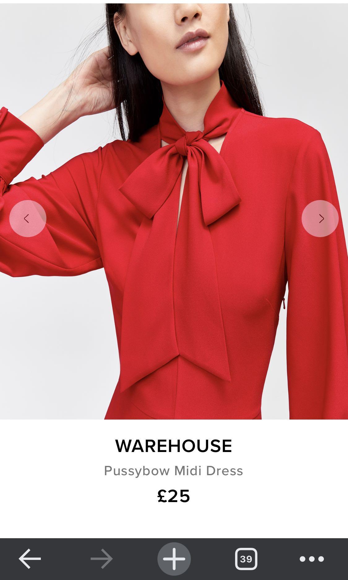 Warehouse red hotsell midi dress