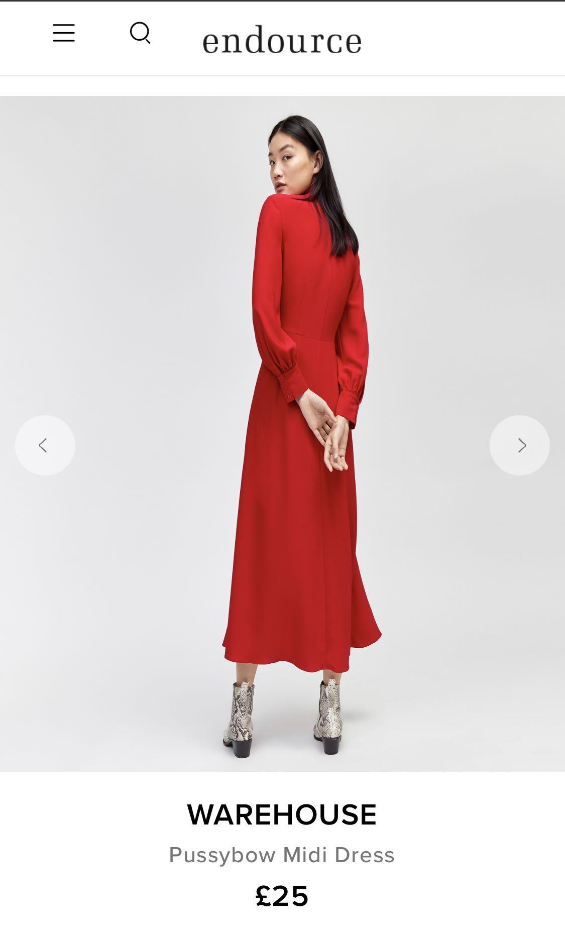 Warehouse red maxi dress 2025
